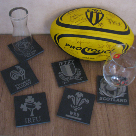 DESSOUS DE VERRE 6 NATIONS